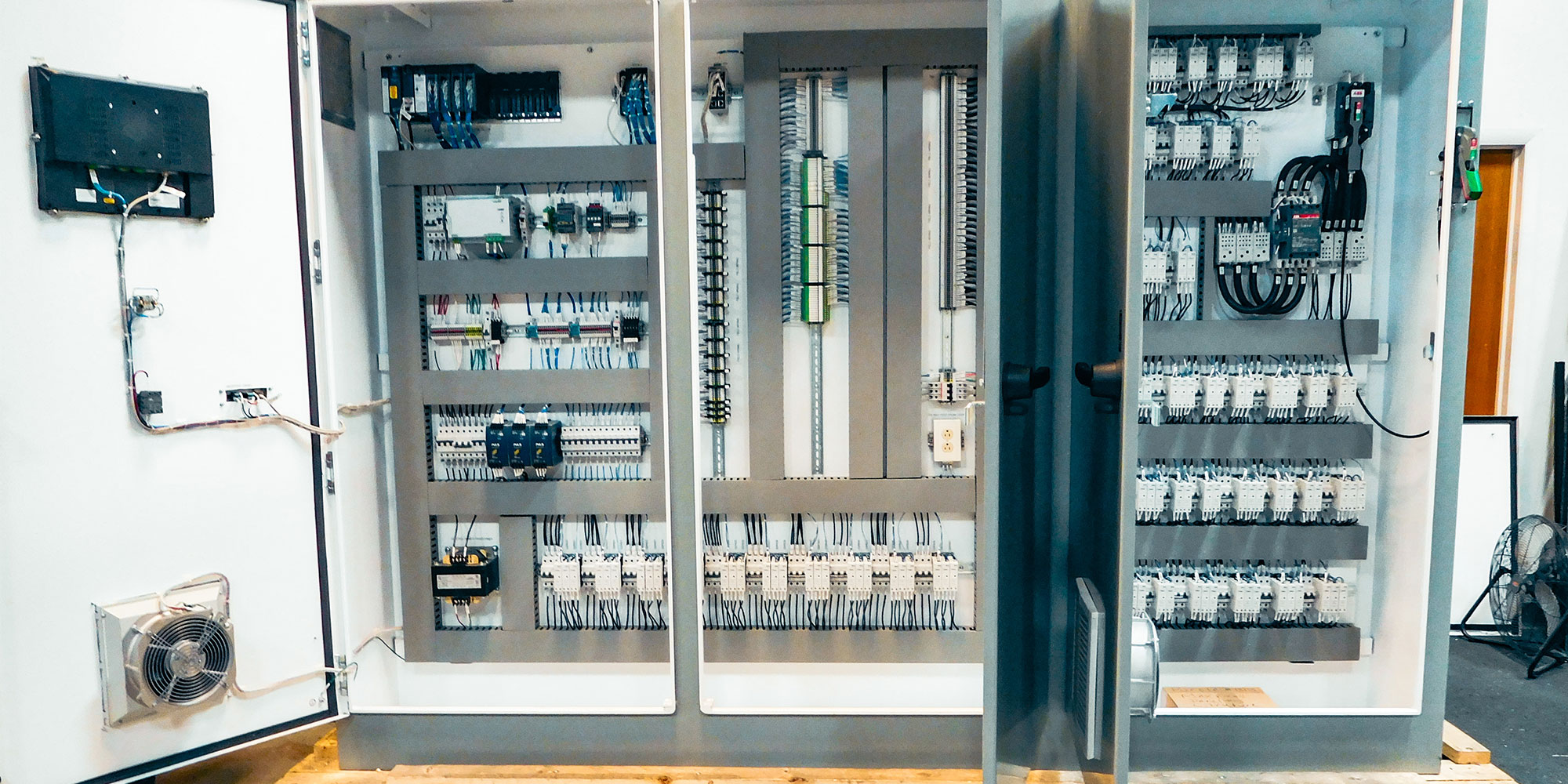 A custom industrial control panel