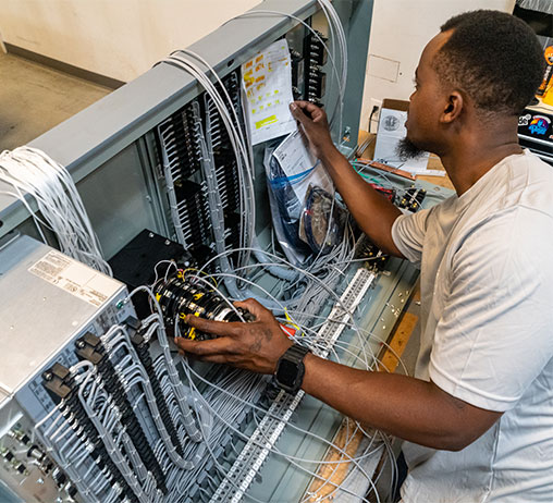 ICC working installing an industrial control panel