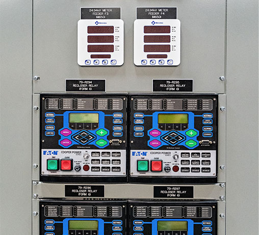 Front of a utility control panel built by ICC